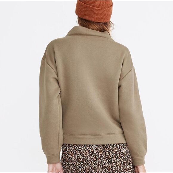 Madewell MWL Betterterry Mockneck Side-Button Sweatshirt - Picture 2 of 8